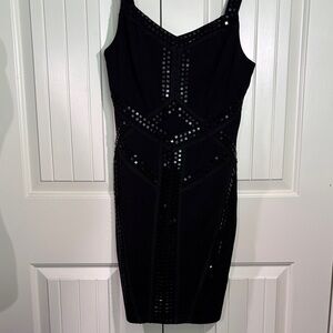 fab'rik Black Sequin Mini Dress